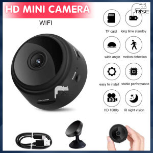 【HD 1080P】RISE Mini Smart Camera Wireless CCTV WIFI Infrared Light Night Vision Smart Home IP Security Camera CCTV 1080P HD Monitor Waterproof Security Camera Connect To Cellphone Outdoor Cctv with Night Vision
