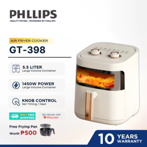 🔥4.4 SUPER SALE🔥 GT-398 5.5L Digital Air Fryer Oil-Free Smart Touch Large Capacity Fast Heating Energy Efficient Easy to Clean Durable Design with 5-Year Warranty