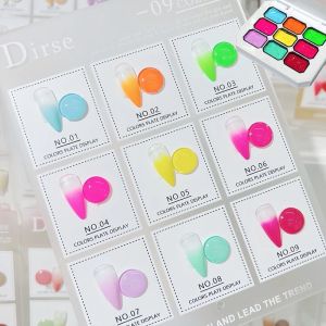 🌹READY STOCK🌹HUAXI 1 Set 9 Color Pat Gel Gradient Painting Gel Nail Polish 九宫格拍拍胶
