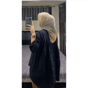 Kemeja Wanita Hana shirt - Blus Kancing Warna Pastel - Atasan Katun Premium