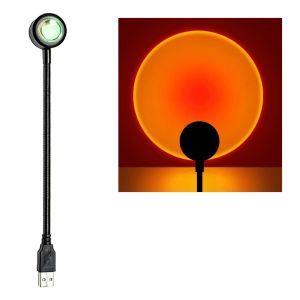 USB Sunset Light Lamp Self Photography Light LED Rainbow Neon Night Light Projector Photography Wall Atmosphere Light
