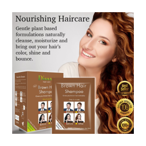 ⊕☫DISAAR Brown Hair Shampoo Natural Plant Dye Hair Shiny Colored Hair For Men and Women Quick Dye Hair