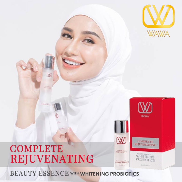 Wawa Beauty Essence / Wawa Zainal Complete Rejuvenating Serum with Whitening Probiotics / Facial Skincare Skin Treatment Face Beauty Oils / Serum Cantik Rawat Kulit Muka Wawa Cosmetics (50ml / 10ml) - New Edition / Edisi Baru, Ready Stock & Original HQ