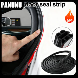 3-Layer Seal Strip 6M Car Door Seal Strips Sound Insulation Weatherstrip Accessory Auto Rubber Strip