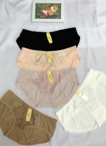 Quần Lót Nữ Thun Thông Hơi 6648 Phối Ren Size (50-60Kg) Quần Chip Nữ thun co dãn thoải mái vải thấm hút mồ hôi thoáng mát