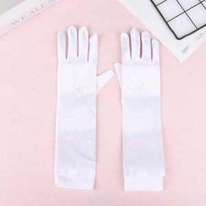 Minwen ถุงมือสำหรับขับรถกันแดด1คู่ถุงมือยืดได้ป้องกันรังสียูวีถุงมือบางสำหรับฤดูใบไม้ผลิฤดูร้อน