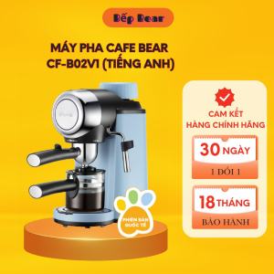 Máy Pha Cà Phê Mini Tự Động Bear CF-B02V1 Espresso Đánh Bọt Sữa Cappuccino Bản Quốc Tế Bảo Hành 18 Tháng