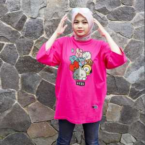 FOREVER KAOS OVERSIZE LENGAN 7/8 ATASAN WANITA DTF PRINT BELI 4 GRATIS 1 ACAK
