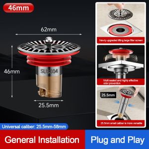 SQMETR Insect Proof Floor Drain Core Easy Install Odor Control Basin Drain Filter Useful Anti Odor Shower Floor Drain Stopper Water Drain Supplies