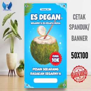 Cetak Spanduk Banner ES DEGAN Costom Desain