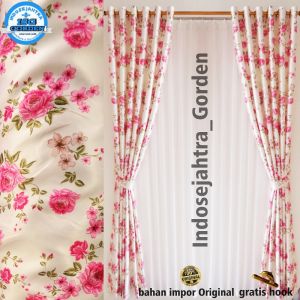 Gorden Jendela & Ruang Tamu Aesthetic Blackout Import Mewah