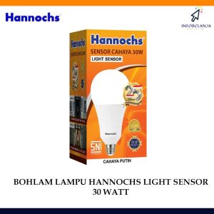 Lampu Bohlam LED 30 Watt Hannochs Light Sensor Cahaya Putih Original