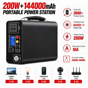 CHUANGCHAO Large‑Capacity Portable Power Station 200W‑300W‑400W Multifunctional Home Brownout Generator
