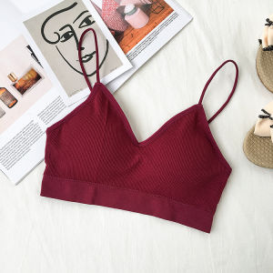 OK Bra Korean Style Women Backless Sports Bra Without Rims Cotton Thin Comfortable Underwear