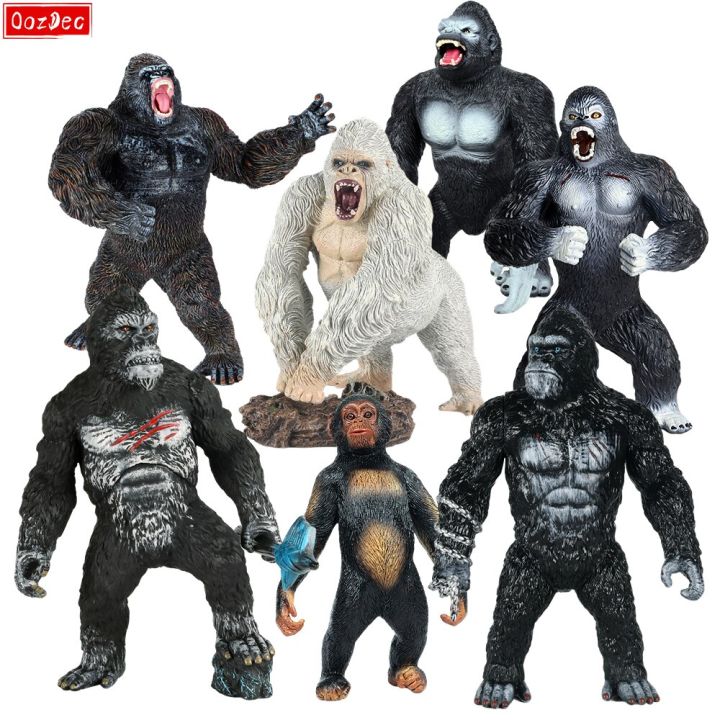 Oozdec Gorilla King Kong Toys Warrior Fight Mode PVC Animals Model