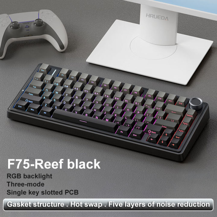 D5 AULA F75 wireless Mechanical Keyboard Reaper Axis Gamer keyboard