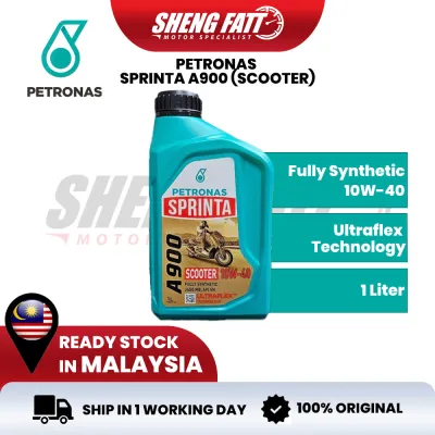 PETRONAS A900 10W-40SL (SCOOTER) Fully Synthetic Minyak Hitam Yamaha Honda Ducati Superbike 100% Original