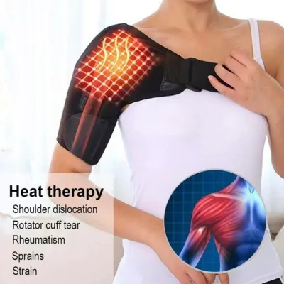 Adjustable Heated Shoulder Wrap Brace Sports Compression Shoulder Straps for Rotator Cuff Frozen Shoulder KK-PH
