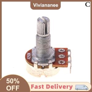 【Viviananee】 Brass Shaft Potentiometer For Electric Guitar Bass A250K/B250K/A500K/B500K