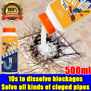 Melo home 500G Sink Drainage Clogged Remover Pipe Dredging Agent Toilet Bowl Clog Remover Sink Toilet Clogged Remover  Sink Remover Strong Dredge For Floor drains sinks toilets bathtubs ect.