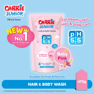 CARRIE JUNIOR pH 5.5 Hair & Body Wash Pouch - Baby Pink / Body Shampoo / Bath & Body / Shower Foam / Body Wash