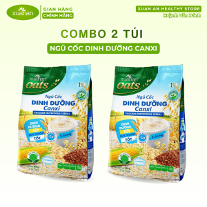 Combo 2 Túi Ngũ cốc Dinh dưỡng Canxi (ít đường) Xuân An Túi 400g