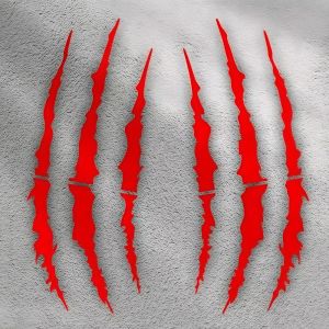 MUMU Vinyl Motorcycle Stickers Covering Scratches Demon Claw Helmet Stickers Demon Style Solid Color Car Vinyl Stickers Vehicle Decoration