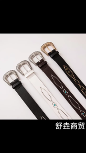 เข็มขัดชุดเดรสแบบผูกคอสำหรับชุดเดรสเข็มขัดสายโซ่เข็มขัดประดับหมุดสำหรับชุดสูท ROK Mini ยีนส์อุปกรณ์เสริมร่างกาย