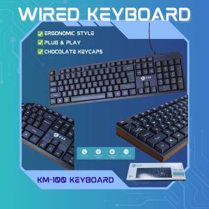 V2S KM100 Wired Business Office Keyboard and Mouse Combo Set