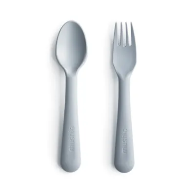 Mushie BPA-Free PP Baby Feeding Spoon & Fork Set 16cm
