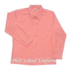 Size 9-19 PhD Peach Long Sleeves School Uniform Comfortable Easy to Manage Durable Long Lasting | Baju Sekolah Lengan Panjang Pic Tahan Berkualiti