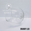 Bình Thủy Tinh Trồng Cây Thủy Sinh Dáng Ly To H32.5cm - Bể Cá Cảnh Brandy LCD Để Bàn Làm Việc Đẹp. 
