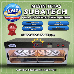 SUBATECH RS-72 Mesin Tetas Telur Full Otomatis Rak Spinner Penetas KMT