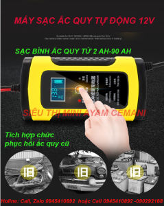 Sạc ắc quy 12v 6A Sạc ắc quy bình từ 4-100Ah