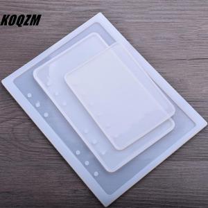 KOQZM A7 A6 A5 Notebook Shape Silicone Mold DIY Resin Book Mould Crystal Epoxy Mold