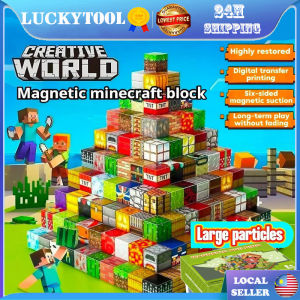 200PCS Magnetic Block Magnet World Magnetic Building Blocks DIY Variety Cube Building Block Toys for 3+ Year Old