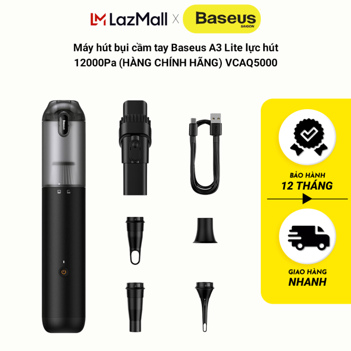 Máy hút bụi cầm tay Baseus A3 Lite lực hút 12000Pa (HÀNG CHÍNH HÃNG ...