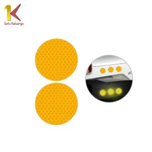 Satu Keluarga Stiker Reflektor Uji Pemantul Cahaya C1349 Stiker 3D Lampu Aksesoris Dekorasi Mobil