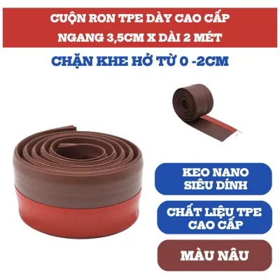 Ron PVC chặn khe hởThanh cao su dán chân cửa chống côn trùng cách âm phù hợp mọi loại cửa K185
