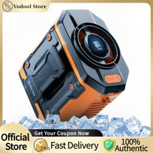 USB Rechargeable Mini Clip Fan 199 Speed Settings Wearable Waist Fan 4000mAh Battery LED Digital Display for Travel Outdoor