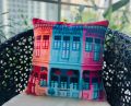 Peranakan Shophouses Cushion Cover. 
