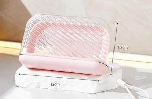 Plastic Transparent Soap Box with Hanging Rope Travel Portable Sealing Leakproof Soaps Storage Case