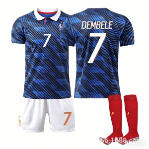 2026 World Cup France home football jersey 10 Mbappe short sleeves jersey National team jersey summer
