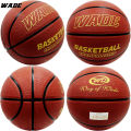 WADE Original Basketball Ball Size 7 Bola Rubber ball for Outdoor Adult Training Ball  Kids Youth Student Ball With Free Pin、Net、Pump、Bag（WD-776QH003). 