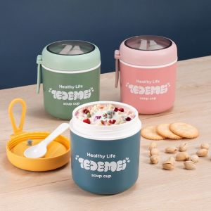 510ml Food Thermos Breakfast Jar Mini Soup Cup Food Container with Spoon Insulated