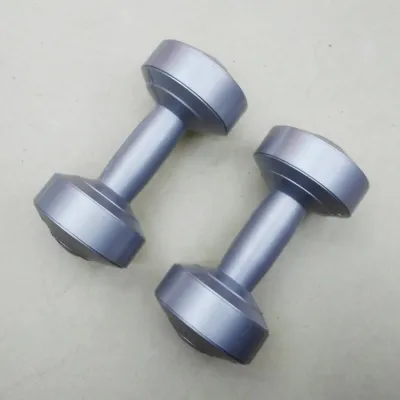 Barbel Dumbell Plastik | Alat Olahraga Gym Fitness | Murah Warna Silver Murah - KB