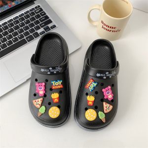 Mainland Sandal Jelly Baim Motif Sendal Slip On Karet Sandal Selop Sepatu Sendal Baim Wedges Platform Wanita Model dengan Aksesoris HSN128