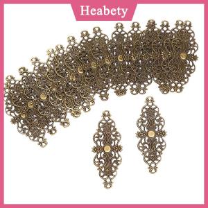 Heabety 20 cái đầu nối hoa Filigree đồ trang trí thủ công tự làm đồ trang sức