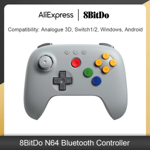 8BitDo N64 Bluetooth Controller with Hall Effect Joysticks for Analogue 3D Switch Switch 2 Windows Android Game Accessories