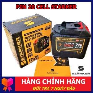 Pin 20 cell STARKER công nghệ Đức chuyên dụng cho tất cả các loại máy dùng PIN vỏ nhựa chống va đập chân pin phổ thông 4cm